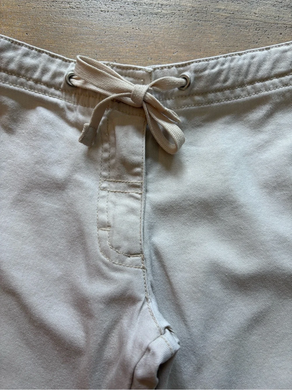 ⁠VTG Y2K Childrens Place Girls Khaki Flare Bootcut Pants Size 4 Uniform⁠